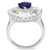 SS004 - Silver 925 Sterling Silver Ring with AAA Grade CZ  in Tanzanite A874-SS004