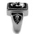 TK2326 - High polished (no plating) Stainless Steel Ring with Epoxy  in Jet A874-TK2326