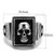 TK2326 - High polished (no plating) Stainless Steel Ring with Epoxy  in Jet A874-TK2326