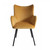 Yellow Curvy Velvet and Black Modern Dining Chair N270-472238