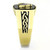 TK3223 - IP Gold(Ion Plating) Stainless Steel Ring with Synthetic Onyx in Jet A874-TK3223