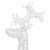  Reindeer Christmas Decoration Set of 3 Cool White Acrylic Large A949-3154337