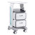 3 Tiers Lab Carts, Lab Utility Cart with 2 Drawers & 1 Top Tray, Mobile Medical Cart with ABS Mater E415-SYSTCECKFBS498TJSV0