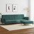  2-Seater Sofa Bed with Footstool Dark Green Velvet A949-3258153