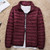 Color: Dark Red, Size: 3XL - New Lightweight Stand-up Collar Down Jacket Men's Short White Duck Dow Q119-CJYD213283148VE