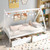 Twin Size Wooden Tent Platform House Bed with 2 Drawers-Gray B593-HU10868
