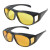 Color Name: Gold - Car Night Vision Sunglasses Night Driving Glasses Driver Goggles Unisex Sun Glas F640-12000019903673035