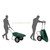Heavy Duty 2-Wheel Multipurpose Rust Proof Wheelbarrow - Green Q280-JADF1208