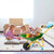 Outdoor Garden Backyard Play Toy Kids Metal Wheelbarrow-Red B593-TY571753
