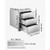 Outdoor Kitchen Drawers 18.11"W x 23.23"D x 23.23"H, Triple-Access Stainless Steel BBQ Drawers with E415-CGCTJ3CT185WLZ5YF001V0