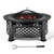 Rustic Steel Outdoor Fire Pit with BBQ Grill with Poker and Mesh Cover Q280-TGPJ3211