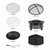 Rustic Steel Outdoor Fire Pit with BBQ Grill with Poker and Mesh Cover Q280-TGPJ3211