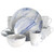 Elama Fine Marble 16 Piece Stoneware Dinnerware Set in Blue and White D970-EL-MBLUE