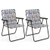 4 Pieces Folding Beach Chair Camping Lawn Webbing Chair-Coffee - Color: Coffee D681-OP3642CF-4