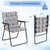 4 Pieces Folding Beach Chair Camping Lawn Webbing Chair-Coffee - Color: Coffee D681-OP3642CF-4