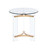 24" Gold And Clear Glass And Metal Round End Table N270-486421