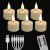 Emitting Color: Red, Plug Type: EU Plug - LED Candle Light Rechargeable Flameless Candles Timer Rem F640-12000042287047217