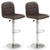 Swivel Bar Stools Set of 2 with Footrests and Metal Base-Black B593-JV14002-2