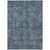 5' X 8' Navy and Black Oriental Washable Non Skid Indoor Outdoor Area Rug N270-563830