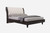 Solid Wood King Tufted Beige Upholstered Faux Leather Bed With Nailhead Trim N270-343920