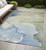 5' X 8' Blue and Green Abstract Washable Indoor Outdoor Area Rug N270-560242