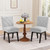 Dining Chairs Set of 2 Fabric Upholstered Kitchen Chairs with Padded Seatand Rubber Wood Legs-Gray  B593-JV13504