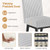 Dining Chairs Set of 2 Fabric Upholstered Kitchen Chairs with Padded Seatand Rubber Wood Legs-Gray  B593-JV13504