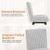 Dining Chairs Set of 2 Fabric Upholstered Kitchen Chairs with Padded Seatand Rubber Wood Legs-Gray  B593-JV13504