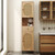 67 Inch Tall Bathroom Cabinet PE Rattan Floor Cabinet with 2 Doors-Natural - Color: Natural D681-JV11799NA