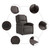  Recliner Chair Dark Brown Real Leather A949-371790