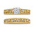 14K Yellow Gold Plated .925 Sterling Silver 1/5 Cttw Diamond Art Deco Style Engagement Ring Bridal  N162-022870R500