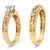 14K Yellow Gold Plated .925 Sterling Silver 1/5 Cttw Diamond Art Deco Style Engagement Ring Bridal  N162-022870R500