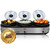 MegaChef Triple 2.5 Quart Slow Cooker and Buffet Server in Brushed Silver and Black Finish with 3 C D970-MC-1203