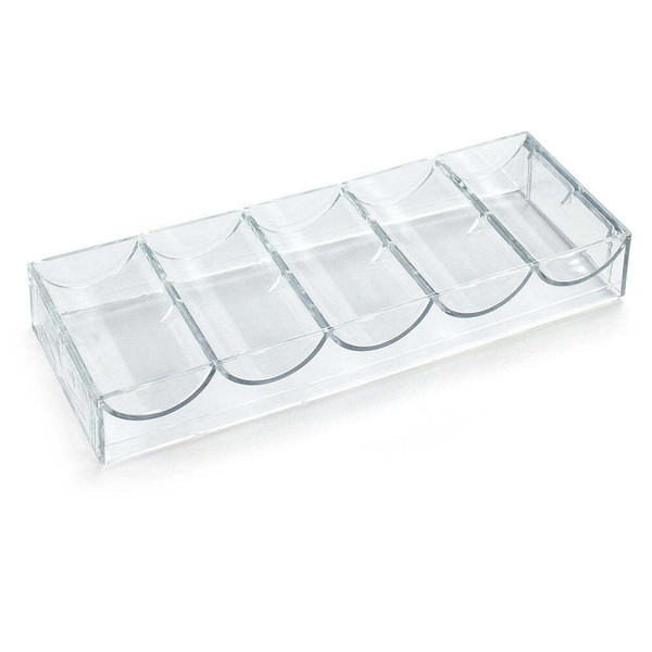 Acrylic Poker Chip Tray, No Lid - Holds 100 Chips K940-10759740096830