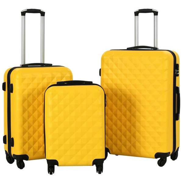 Hardcase Trolley Set 3 pcs Yellow ABS A949-91890
