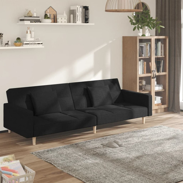  Sofa Bed Black 100% polyester, wood, plastic, foam Large A949-375801