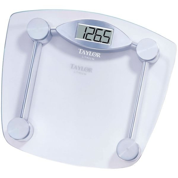 Taylor Precision Products 7506 Digital 400-lb Capacity Chrome and Glass Bathroom Scale R810-TAP7506