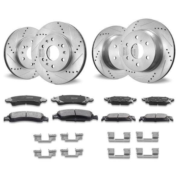 Front Rear Brake Kit for 2014-2018 Chevy Silverado GMC Sierra 1500, 2015-2020 Suburban Tahoe Yukon  E415-QCCCPTZSILVEW8IC2V0