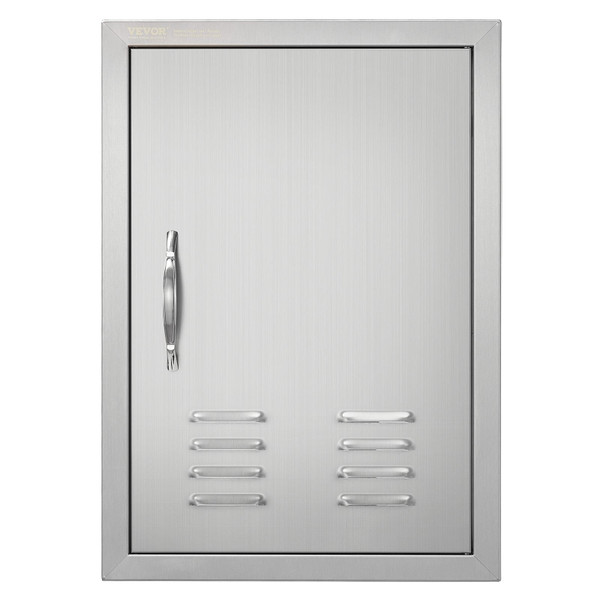  BBQ Access Door, 17W x 24H Inch Single Outdoor Kitchen Door, Stainless Steel Flush Mount Door, Wal E415-DMMBSCJMYS174SL0UV0
