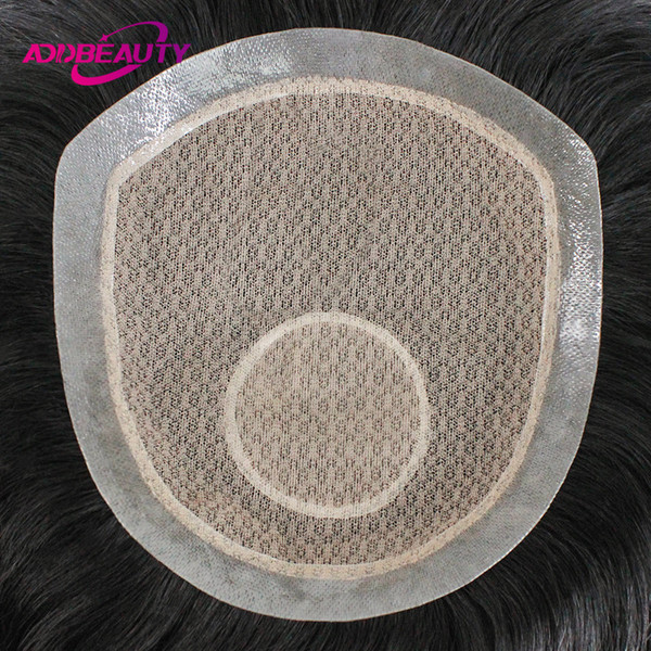 Toupee Color: 1b#, Toupee Density: 80%, Length: 6 inches - Silk Base Men's Capillary Prosthesis Swi F640-12000039340864902