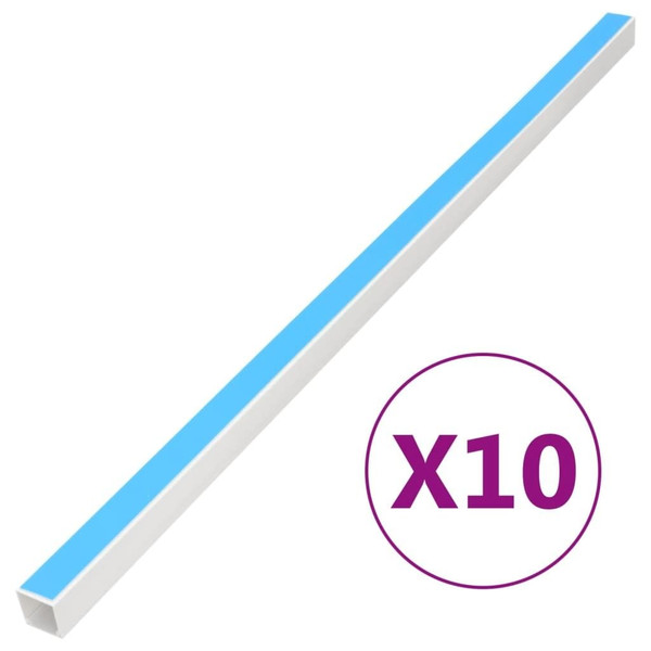 Cable Trunking Self-Adhesive 1.6"x1" 32.8' PVC A949-155947