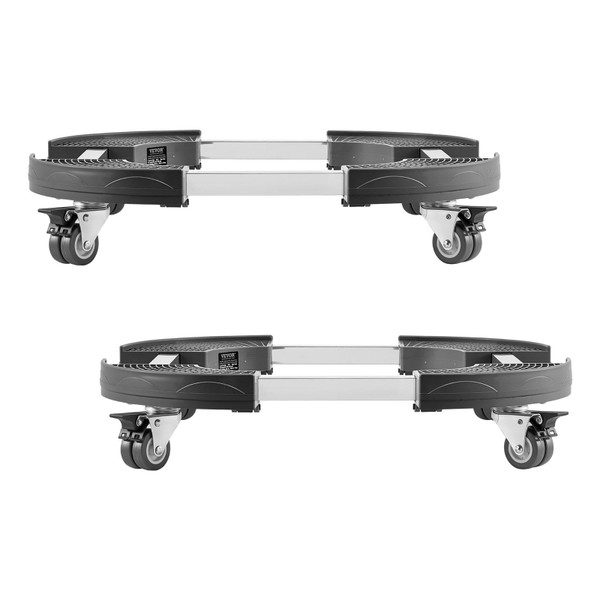 Trash Can Dolly with 4 Lockable Wheels, 440lbs Weight Capacity, 2 Packs Round Trash Can Roller Base E415-LJTTCHS2JYXKAIX8QV0