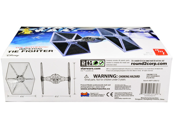 Skill 2 Model Kit Imperial Tie Fighter "Star Wars" (1977) Movie Model by AMT F977-AMT1299