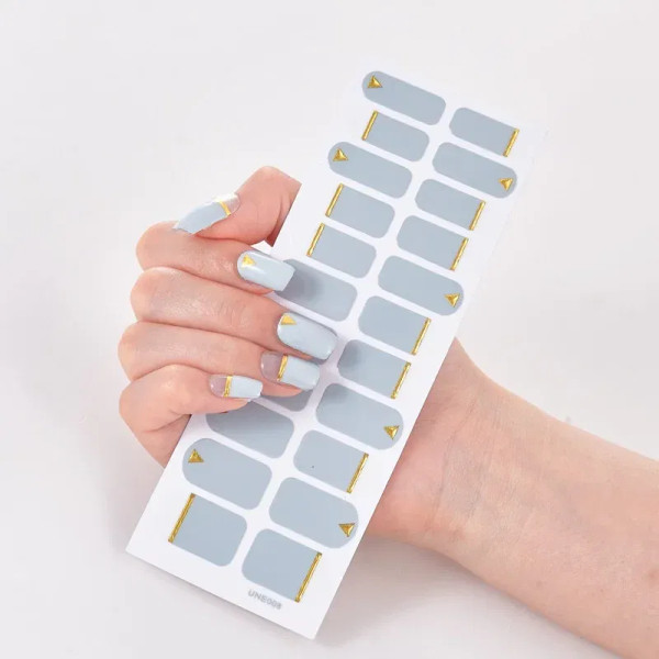 Color: Dark Grey - 22 Tips/Sheet Pure Solid Color Temporary Tattoos Kids Sticker For Nails Nail Des F640-12000015650335056