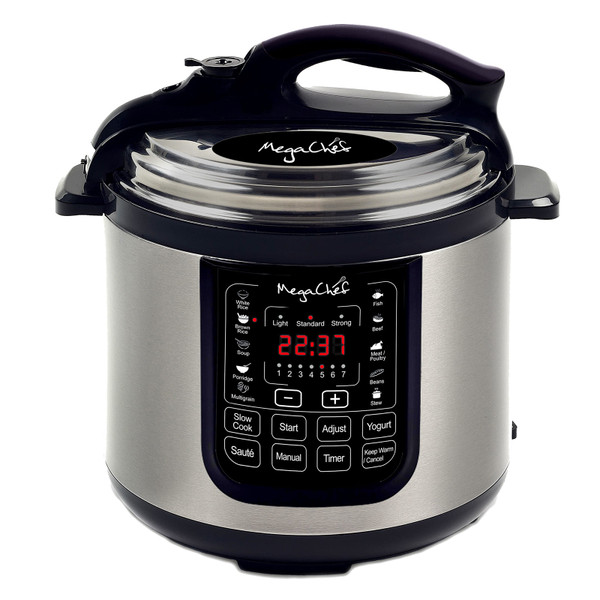 Megachef 8 Quart Digital Pressure Cooker with 13 Pre-set Multi Function Features D970-MCPR120A