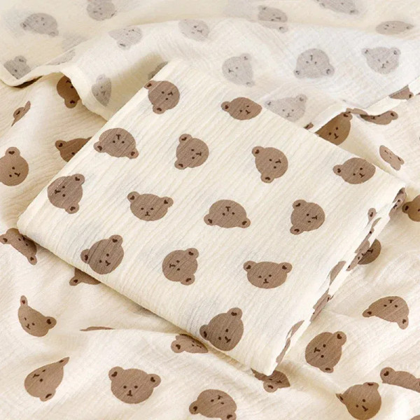 Color: Red, Size: Option 1 - Baby Blanket Newborn Muslin Swaddle 2 Layer Cotton Bath Towel Summer S F640-12000038212131989