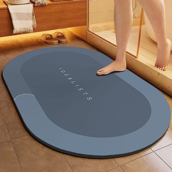 Color: Black (square) - Water Uptake Non-slip Bathroom Mat Toilet Anti-skid Bathtub Foot Mat Kitche Y829-1452105603303657498
