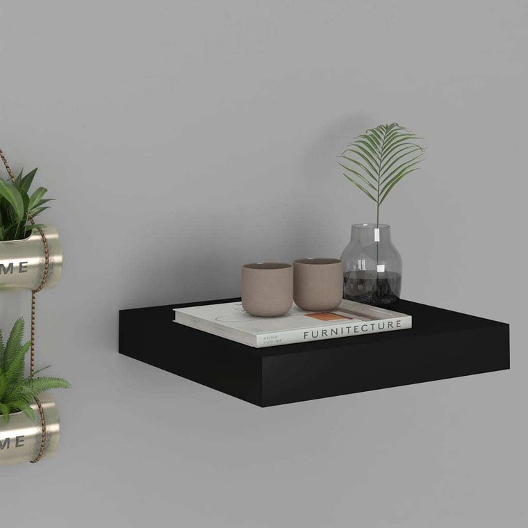  Wall Shelf Black Honeycomb MDF, Metal Small Wall mounting A949-323823