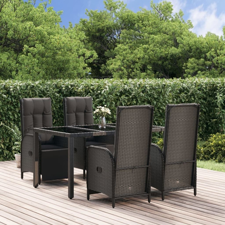  Garden Dining Set Black A949-3185061