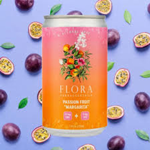 Flora Cannacocktails Passionfruit Margarita Delta 9 Cocktail 4pk Cans